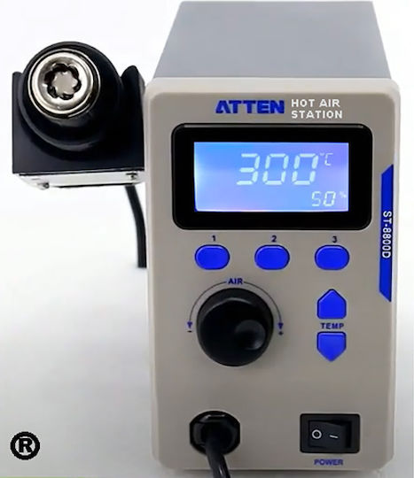 ATTEN Hot Air Station Σταθμός Κόλλησης Αερίου με Ρύθμιση Θερμοκρασίας