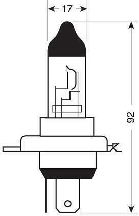 Osram Lampen Auto Original Line H4 Halogen 12V 60W 1Stück