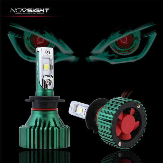 NovSight Lamps Car H7 LED 6500K Cold White 9-32V 60W 2pcs