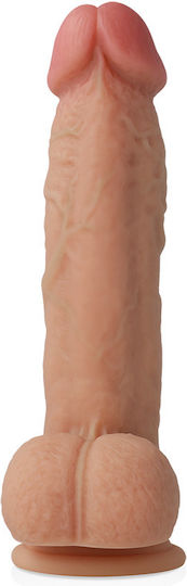 Cyber Silicock Cyber Silicock Ultra Realistic Soft Liquid Silicone Ρεαλιστικό Dildo με Όρχεις και Βεντούζα Flesh 21cm