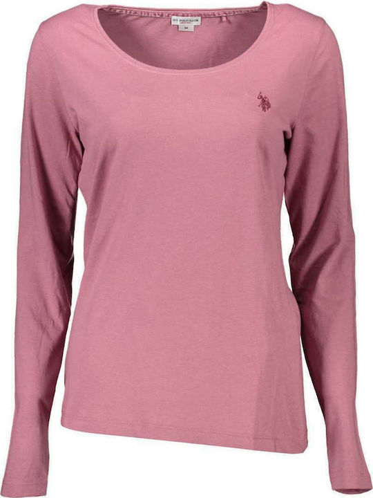 Damen Bluse Baumwolle Langärmelig Violet