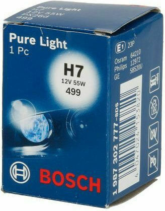 Bosch Lamps Car & Motorcycle Pure Light H7 Halogen 12V 55W 1pcs