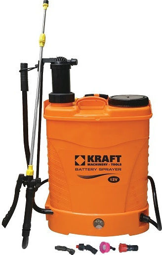 Kraft Pulverizator cu rucsac 12V cu Baterie 8Ah cu Capacitate 16lt 4bar