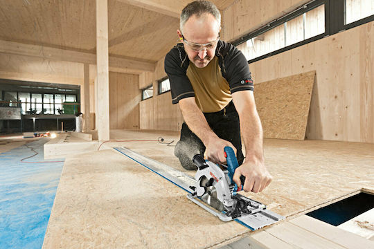 Bosch GKS 55+ GCE Professional Δισκοπρίονο 1350W με Ρύθμιση Ταχύτητας και με Σύστημα Αναρρόφησης