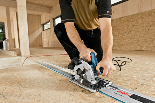 Bosch GKS 55+ GCE Professional Δισκοπρίονο 1350W με Ρύθμιση Ταχύτητας και με Σύστημα Αναρρόφησης