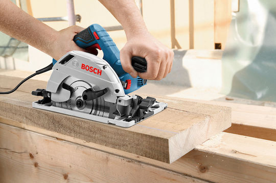 Bosch GKS 55+ GCE Professional Δισκοπρίονο 1350W με Ρύθμιση Ταχύτητας και με Σύστημα Αναρρόφησης