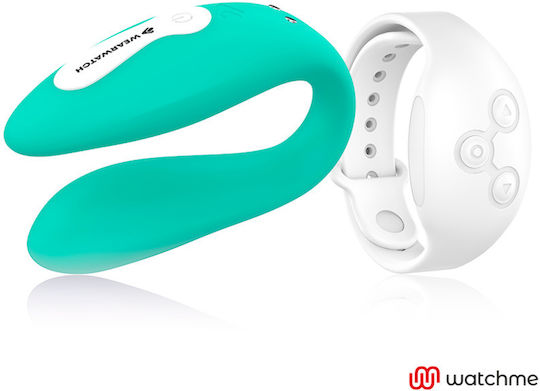 WatchMe Δονητής για Ζευγάρια με Remote Control Dual Pleasure Wireless Technology Aquamarine / Snowy