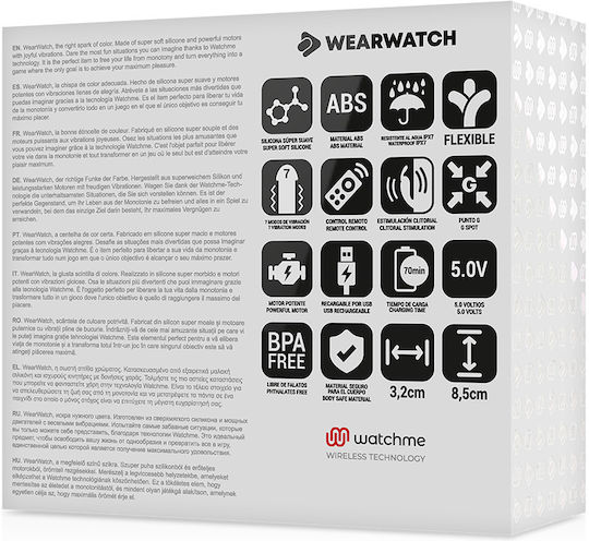 WatchMe Δονητής για Ζευγάρια με Remote Control Dual Pleasure Wireless Technology Aquamarine / Snowy