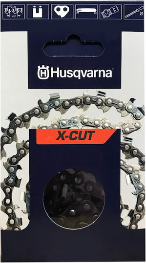 Husqvarna Semi Chisel - X-CUT S93G Chainsaw Chain with Pitch 3/8"LP, Gauge .050"-1.3mm & Number of Guides 45E