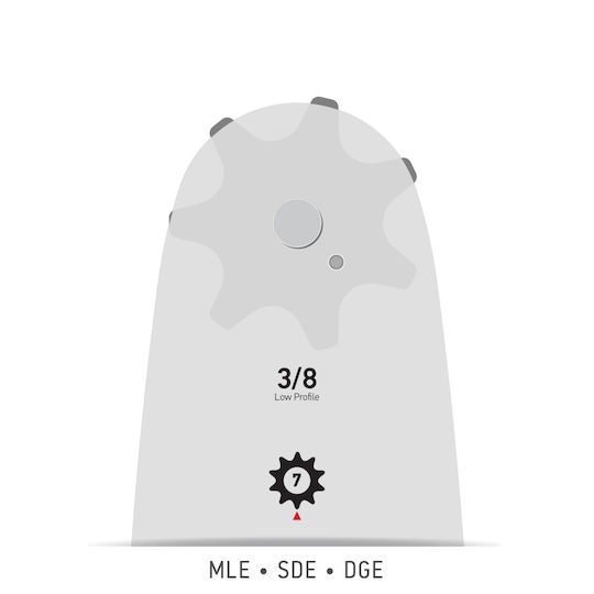 Oregon Single Rivet Chainsaw Blade Chainsaw Blade 35cm for Chain with Pitch 3/8"LP, Guide Bar Thickness .050"-1.3mm & Number of Drivers 52E 140SDEA041