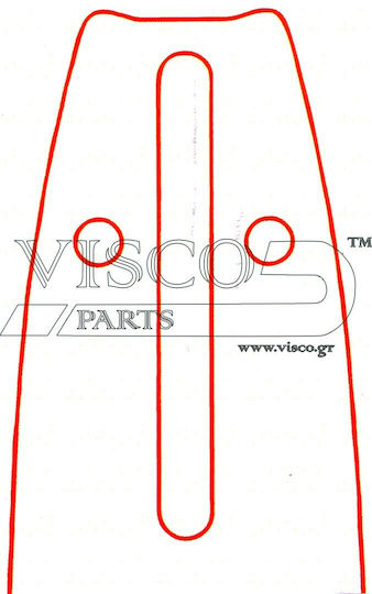 Visco Parts Chainsaw Blade Chainsaw Blade 40cm for Chain with Pitch 3/8"LP, Guide Bar Thickness .050"-1.3mm & Number of Drivers 57E PO16-50NR