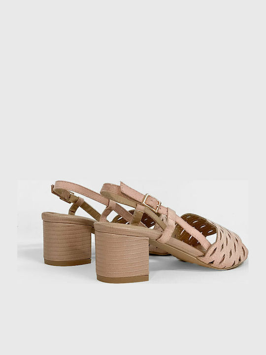 Suede Sandalen Rosa