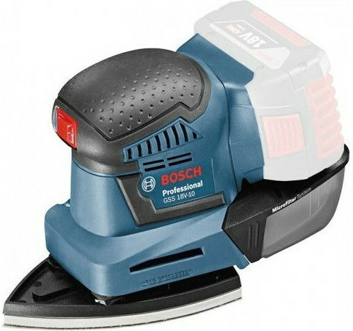 Bosch GSS 18V-10 Professional Παλμικό Τριβείο 18V Solo με Ρύθμιση Ταχύτητας και με Σύστημα Αναρρόφησης