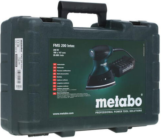 Metabo FSR 200 Intec Παλμικό Τριβείο Χούφτας 200W με Σύστημα Αναρρόφησης