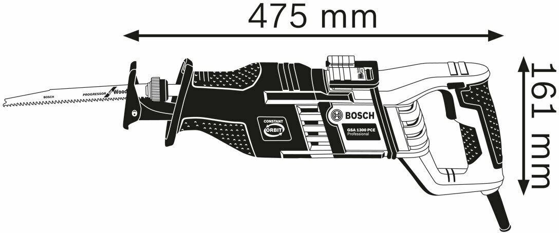 scie sabre Bosch GSA 1300 PCE BOSCH 0.601.64E.200 Pas Cher 