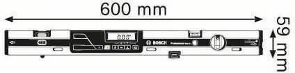 Bosch GIM 60 Spirit Level Aluminum Electronic Magnetic 60cm with 2 Eyes