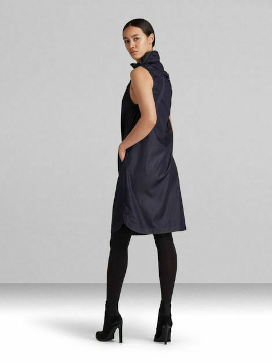 G-Star Raw Millery Midi Dress Navy Blue