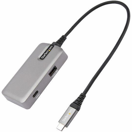 StarTech USB-C Docking Station με HDMI 4K PD Ethernet Ασημί (DKT31CHPD3)