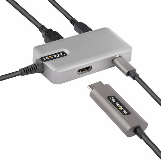 StarTech USB-C Docking Station με HDMI 4K PD Ethernet Ασημί (DKT31CHPD3)