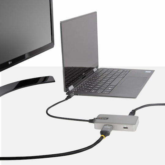 StarTech USB-C Docking Station με HDMI 4K PD Ethernet Ασημί (DKT31CHPD3)