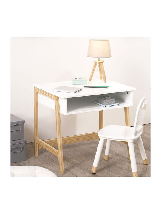 Kids Desk made of Melamine White 58x46x52cm