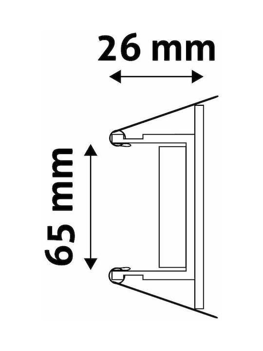 Avide ABGU10F-SS-B Platz Metallisch Rahmen für Spots GU10 Schwarz 8.1x8.1cm. 1Stück
