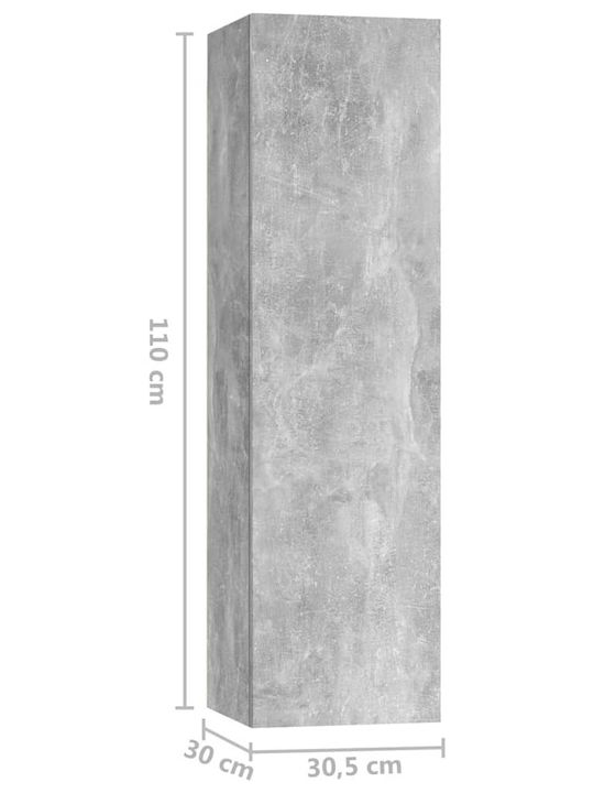 Unitate TV pentru sufragerie Gri L300xA30xÎ30buc