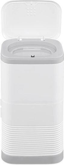 Navaris Diaper Disposal Bin White/Grey 1pcs