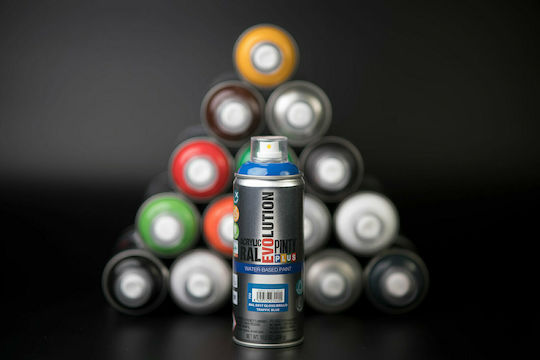 Pinty Plus Spray Paint Evolution Water-Based Acrylic with Shiny Effect Red RAL3020 400ml