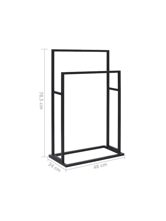 vidaXL Καλόγερος Μπάνιου Διπλός ​78.5x78.5cm Μαύρος