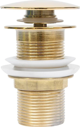 vidaXL Cupru Supapă Chiuveta cu Ieșire 40mm și Dimensiune 6.4x6.4cm Auriu