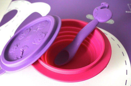 Marcus & Marcus Baby Spoon Whale made of Silicone for 6+ months Purple