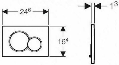 Geberit Sigma 01 Spülplatten für Toiletten Doppelspülung Chrom Matt 115.770.JQ.5