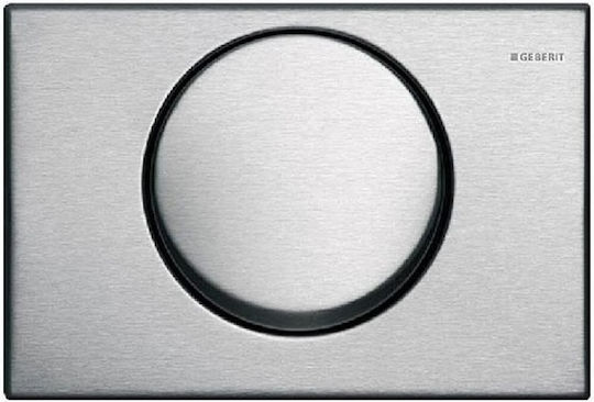 Geberit Delta 15 Flush Plate for Single Flush Toilet Inox