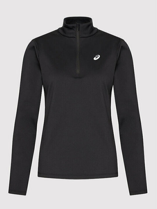 Women's Blouse Long Sleeve with Zipper Black