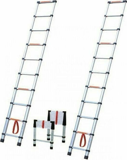 Factory Telescopic Ladder Aluminum 13 of Steps with Maximum Height 4.1m