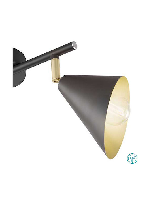 Wofi Gloria 957 Double Spot with Socket E14 in Gray Color