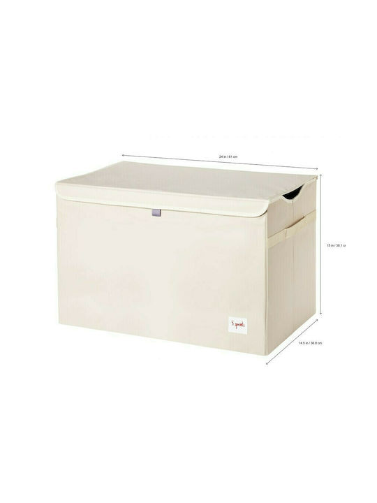 3 Sprouts Children's Folding Storage Box made of Fabric Unicorn Pink 61x37x38cm 1pcs