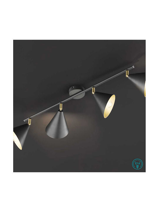 Wofi Gloria 957 Spot with 4 Lights and with Socket E14 in Gray Color