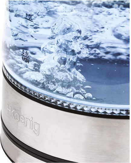 HKoenig Електрическа Кана 1.7л 2200W Сива