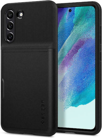 Spigen Slim Armor CS Umschlag Rückseite Kunststoff / Silikon mit Kartenhalter Schwarz Galaxy S21 FE 5G