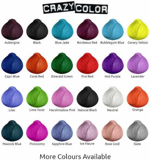 Crazy Color Semi-Permanent Temporärer Farbstoff Haare 53 Emeraldgrün 100ml 15g