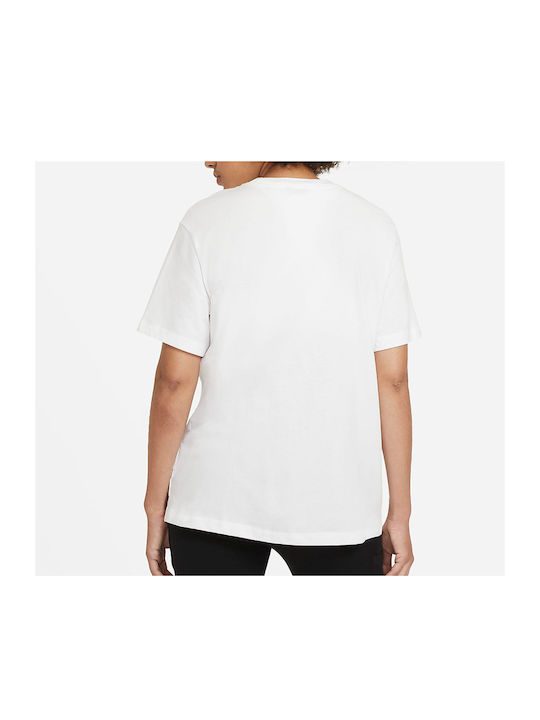 Nike Air Boyfriend Αθλητικό Γυναικείο T-shirt Λευκό με Στάμπα