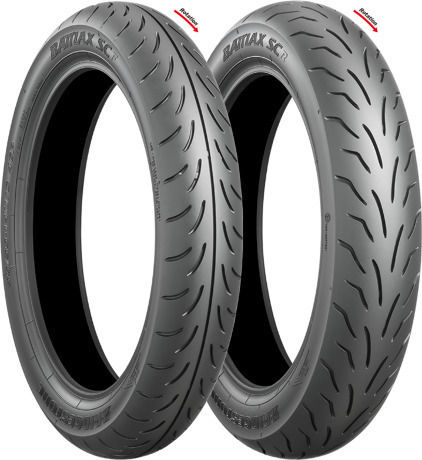 Bridgestone Battlax SC Scooter Front Tyre 80/90-14 40 P Tubeless