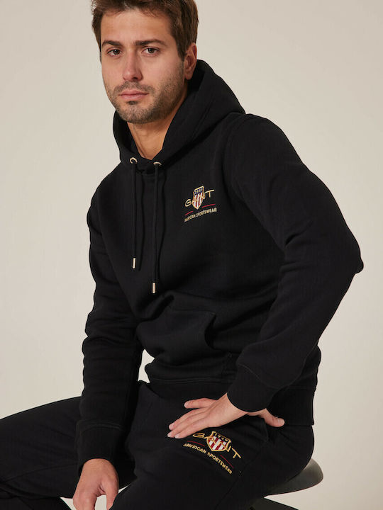 Archive Shield Sweatshirt mit Kapuze Schwarz