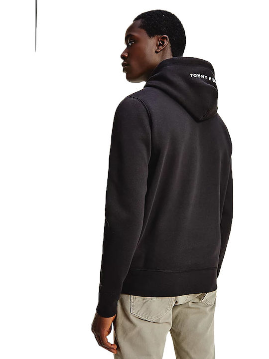 Tommy Hilfiger Men's Sweatshirt with Hood and Pockets Black