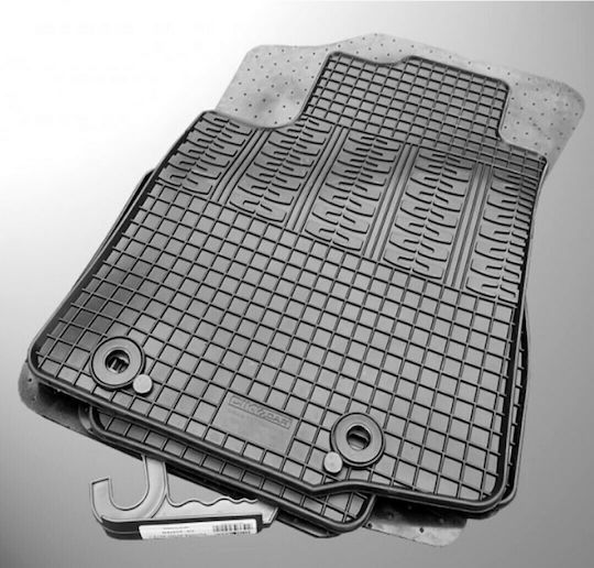 Cik Set of Front and Rear Mats 4pcs for Toyota Aygo 2014-2021 Black