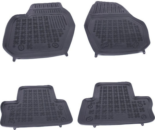Rezaw Plast Set of Front and Rear Mats 4pcs Tray Type for Volvo S60 / V60 / XC 60 2008+ Black