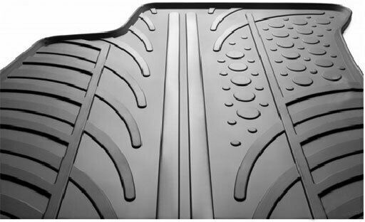 Gledring Set of Front and Rear Mats 4pcs for Kia Rio Hyundai Accent 2005 Black