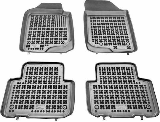 Rezaw Plast Set of Front and Rear Mats 4pcs Tray Type for Kia Carens 2006-2013 Black